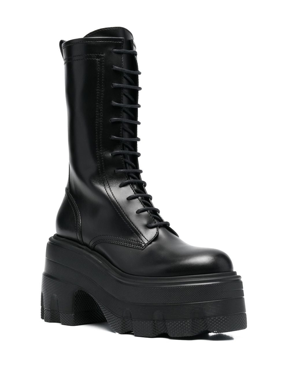 Shop Casadei Maxi Lace-up Army 120mm Boots In Black