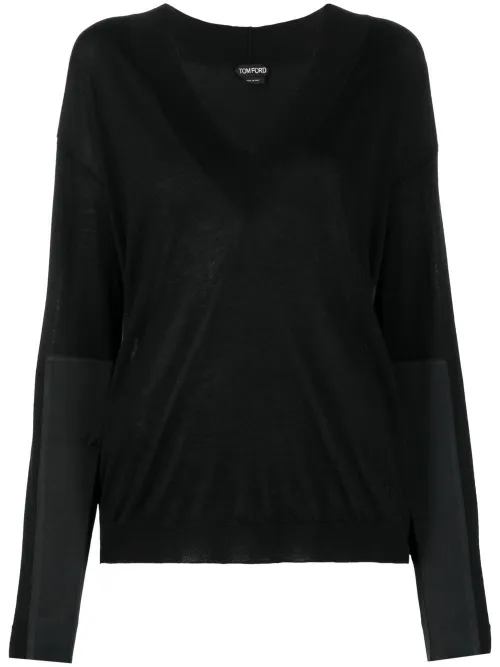 Pull en maille à col v - TOM FORD - Modalova