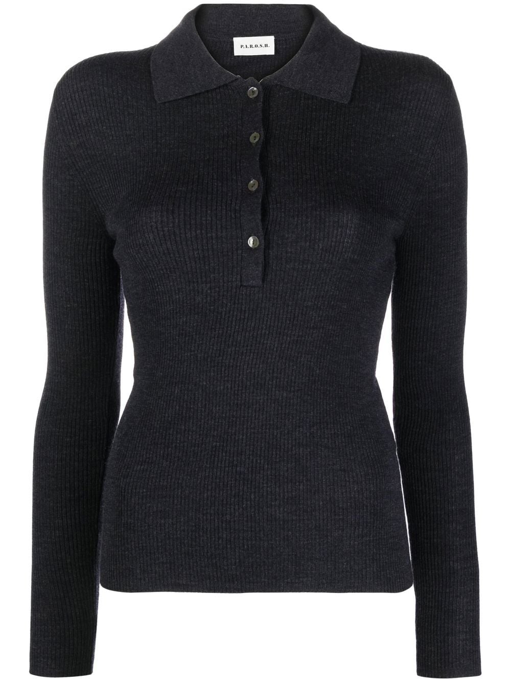 P.A.R.O.S.H. polo-collar Knitted Top - Farfetch