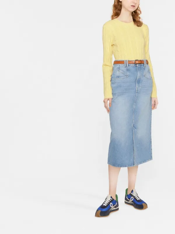 Polo Ralph Lauren イエロー ケーブルニット 長袖　カシミア Polo Ralph Lauren ケーブルニット カシミアセーター | イエロー
