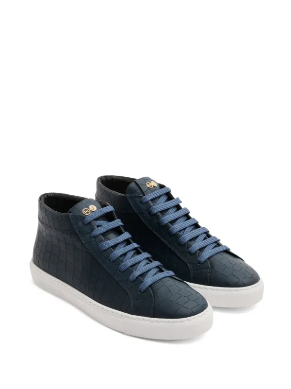 Hide&Jack Essence ハイカット レザースニーカー | ブルー | FARFETCH JP