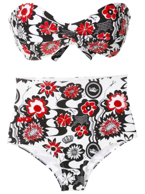 Amir Slama floral-print bikini set