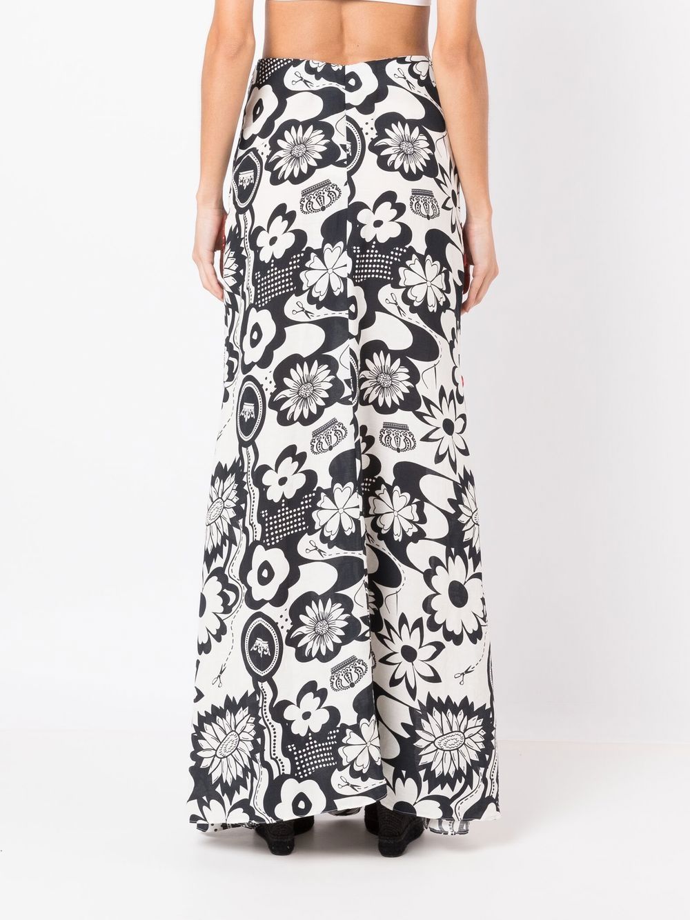 Marni floral-print wide-leg trousers Women