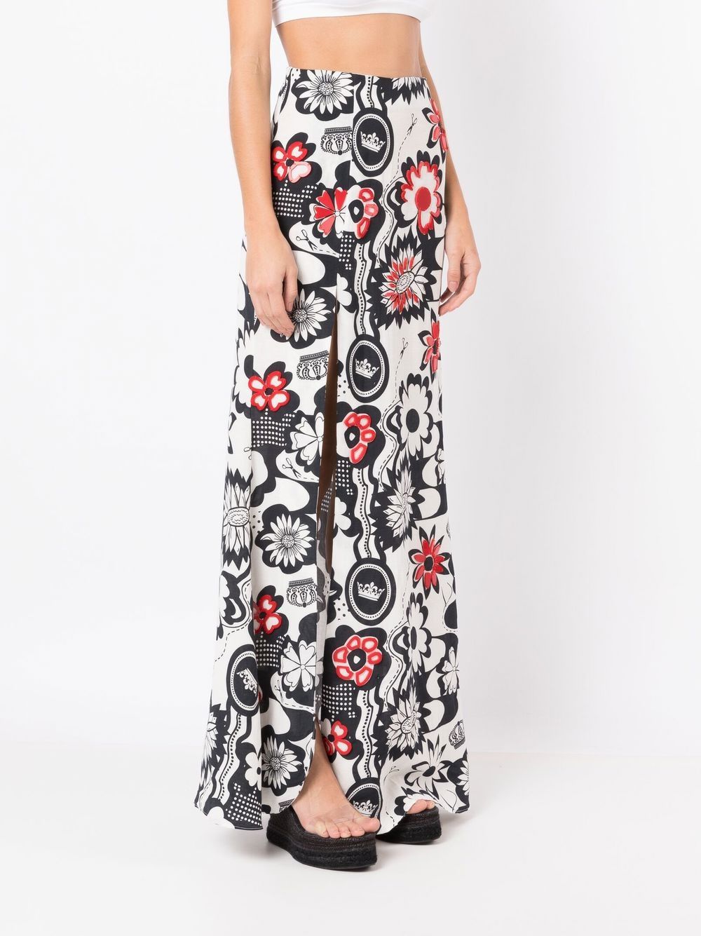 Affordable Marni floral-print wide-leg trousers Women