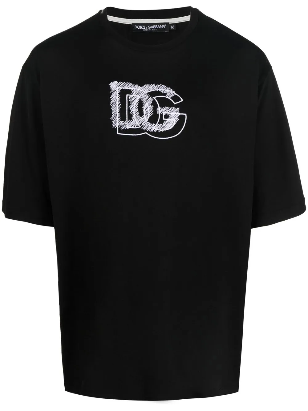 

Dolce & Gabbana playera con logo bordado - Negro