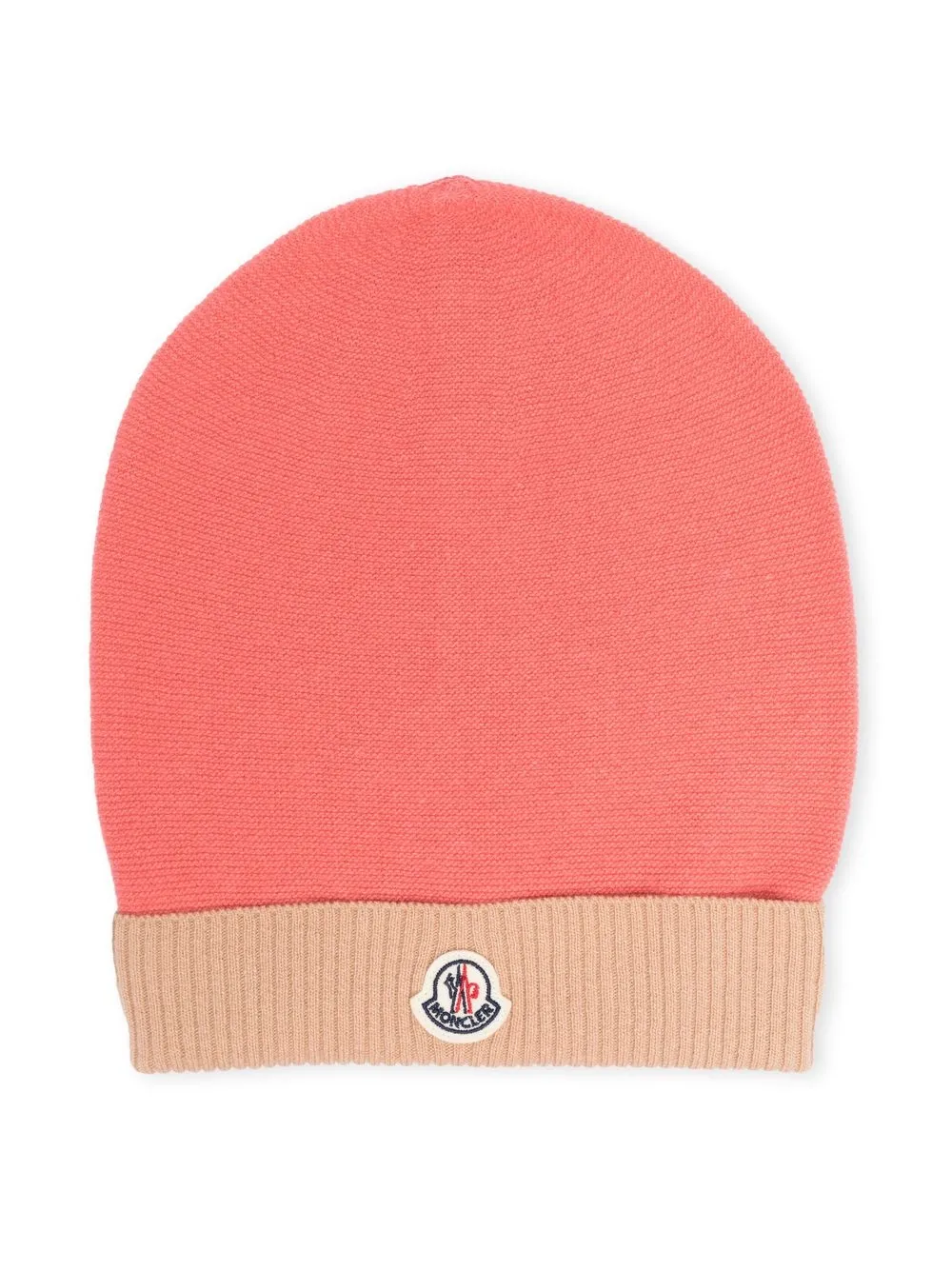 

Moncler Enfant gorro tejido con parche del logo - Rosado