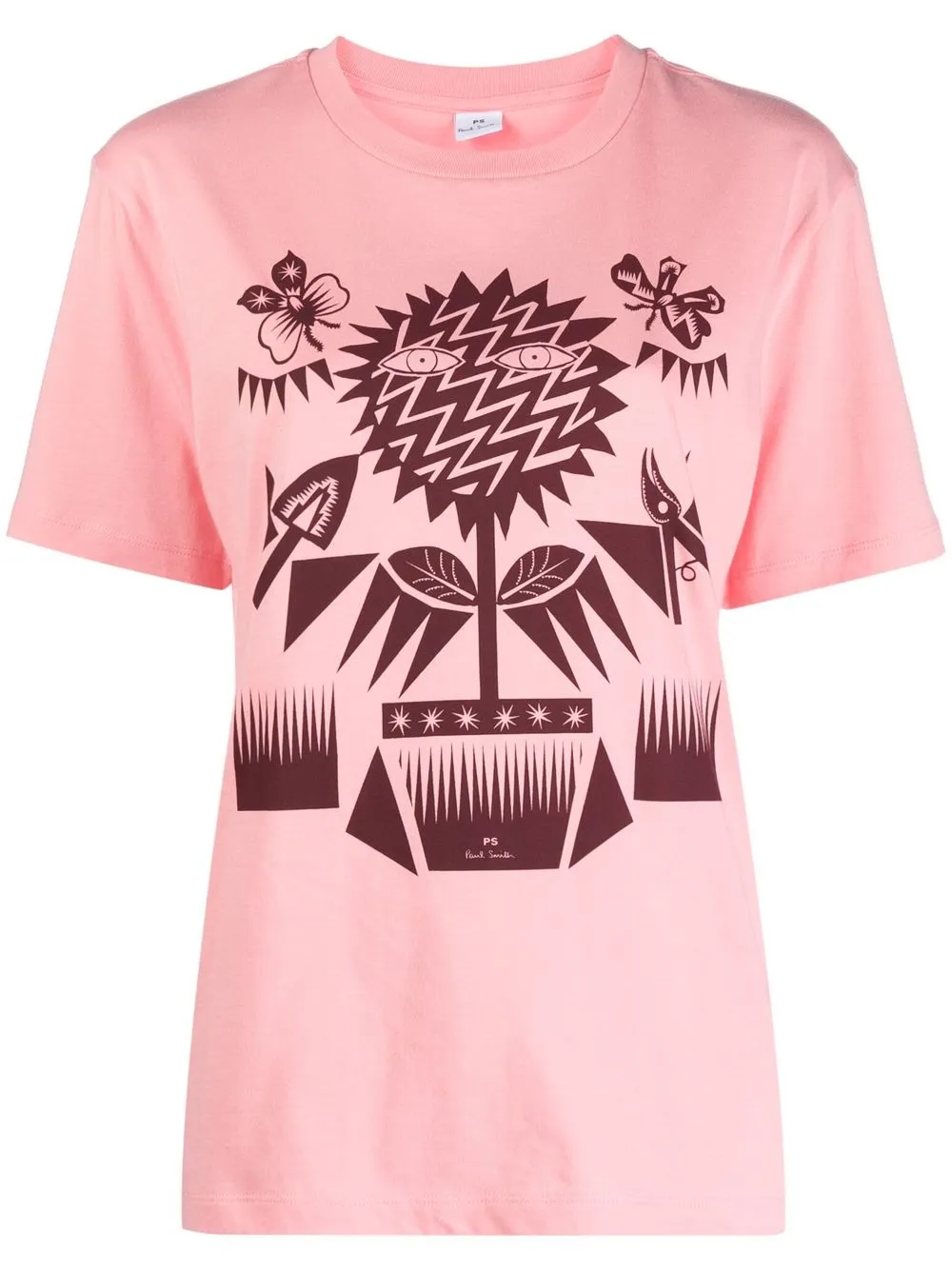 

PS Paul Smith playera con estampado gráfico - Rosado