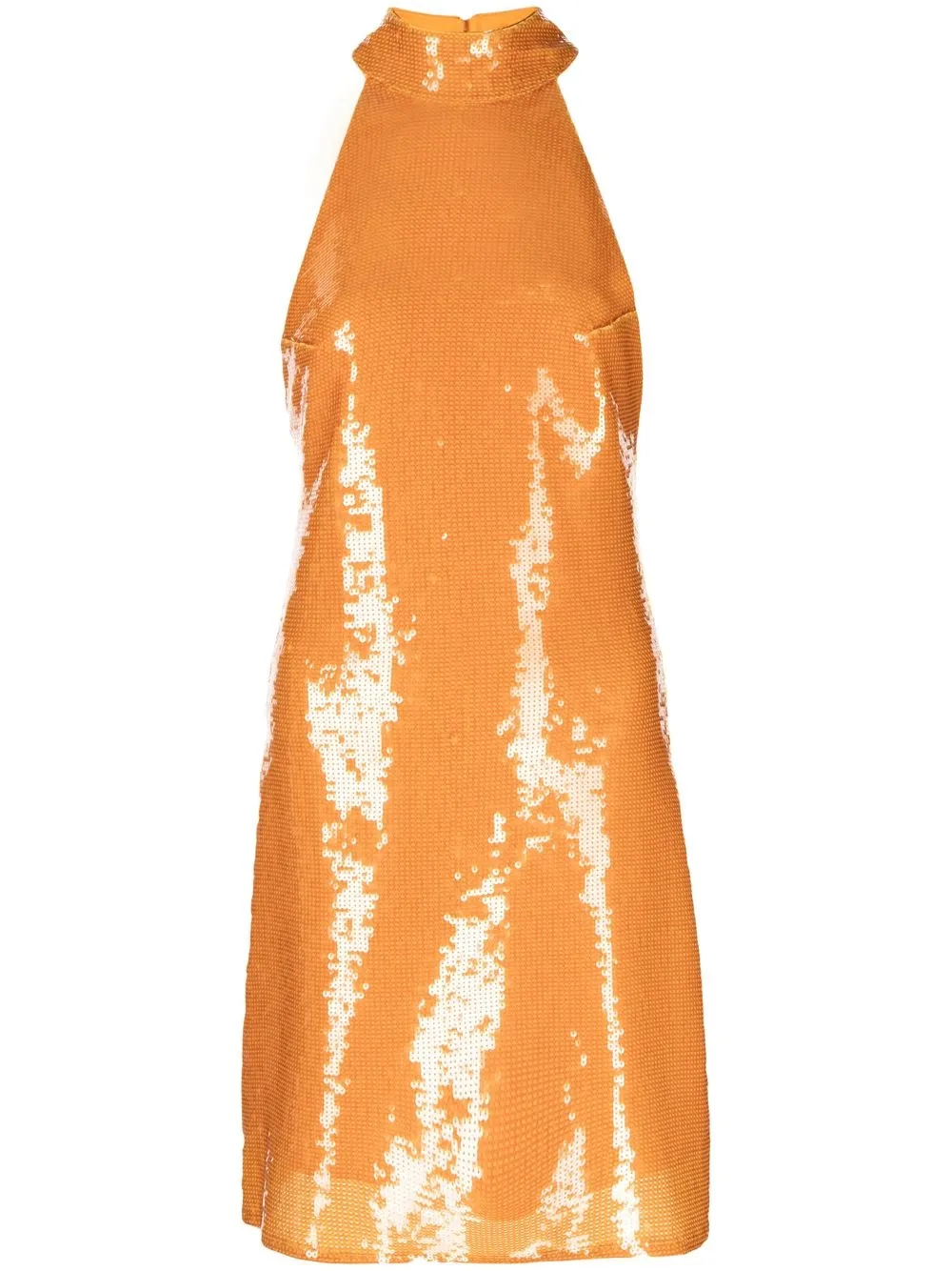 

De La Vali vestido corto bordado con lentejuelas - Naranja