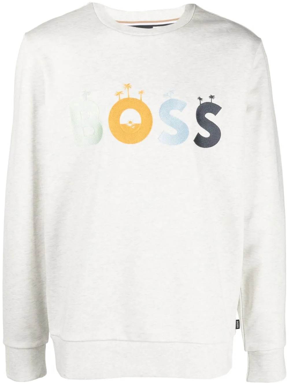 

BOSS sudadera con logo bordado - Gris