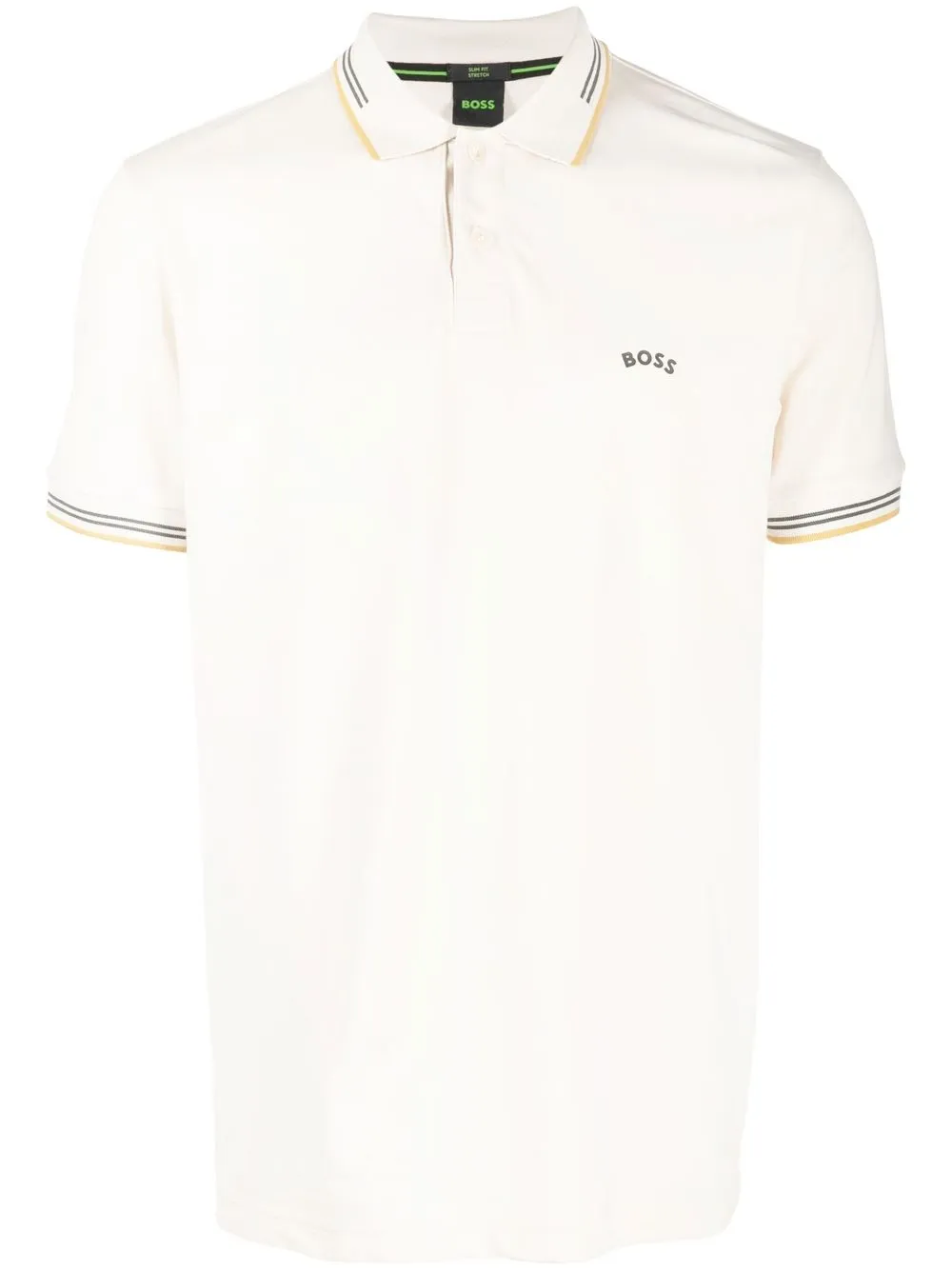 

BOSS playera tipo polo con logo estampado - Neutro