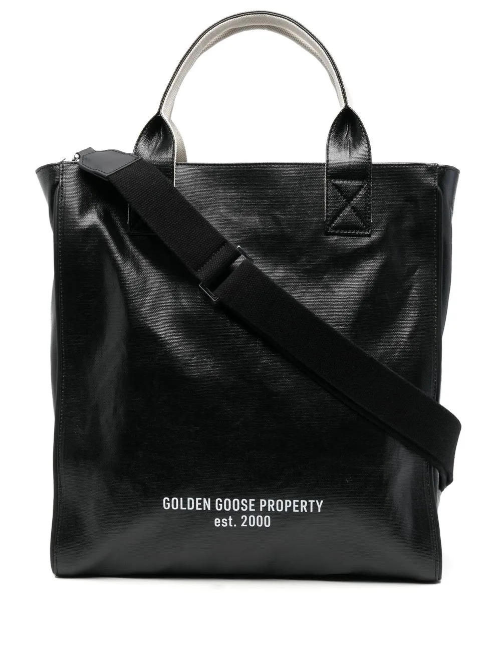 

Golden Goose tote California con logo - Negro