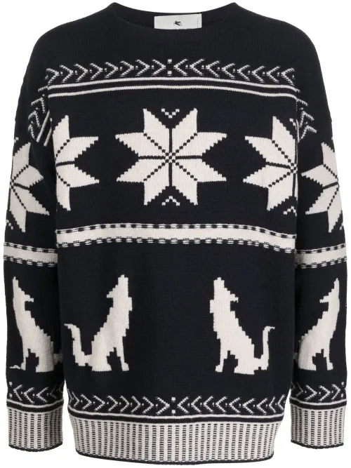 Pull à motif en jacquard - ETRO - Modalova
