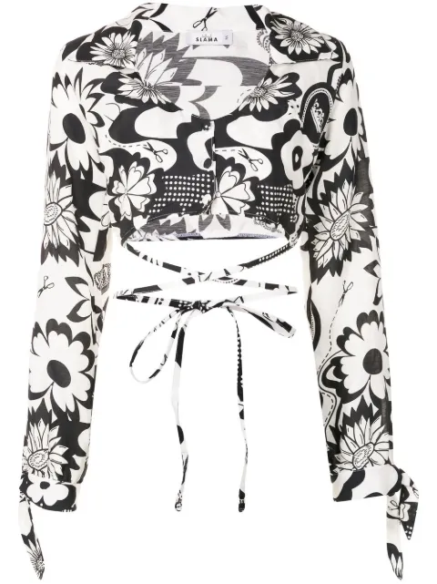 Amir Slama camisa corta con estampado floral