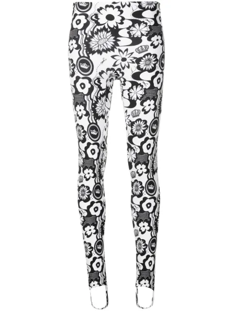 Amir Slama leggins con tiro alto y estampado floral