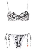 Amir Slama floral-print bikini set - Black