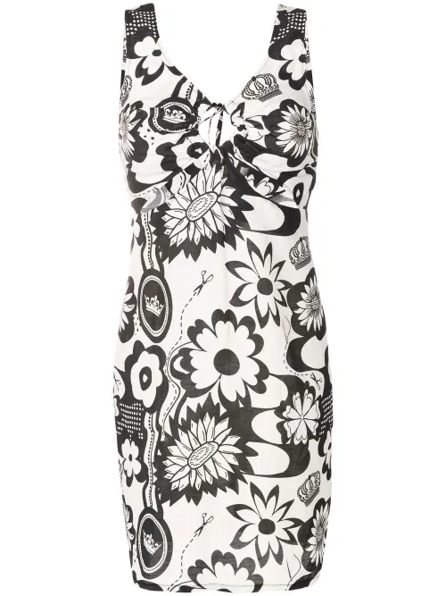 Robe courte à fleurs - Amir Slama - Modalova