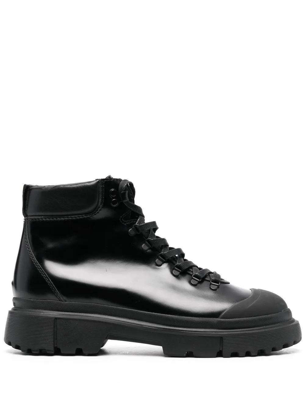 

Hogan lace-up leather ankle boots - Black