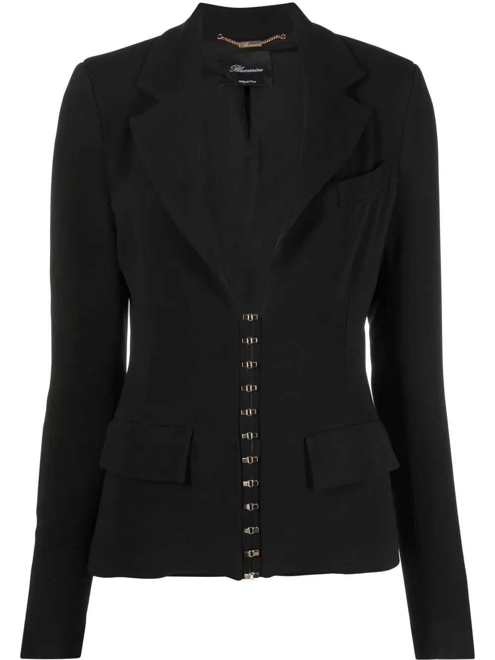 

Blumarine blazer con cierre de gancho - Negro