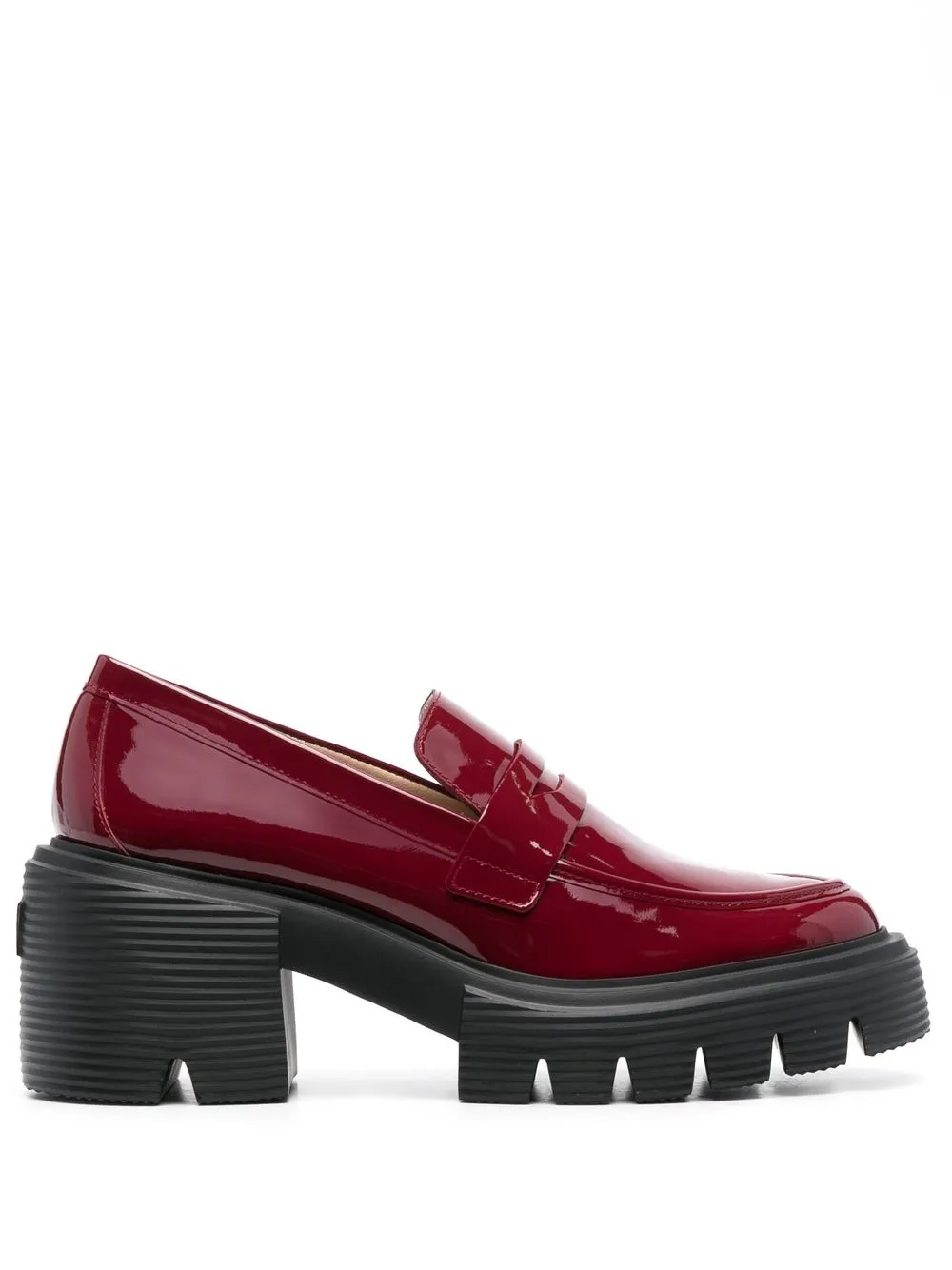 

Stuart Weitzman mocasines Soho con tacón de 80mm - Rojo