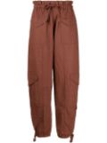 GANNI hemp cargo track pants - Brown