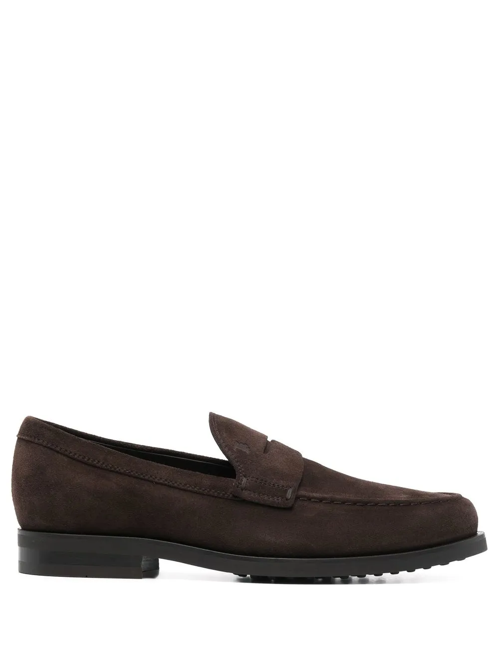 

Tod's penny-slot suede loafers - Brown