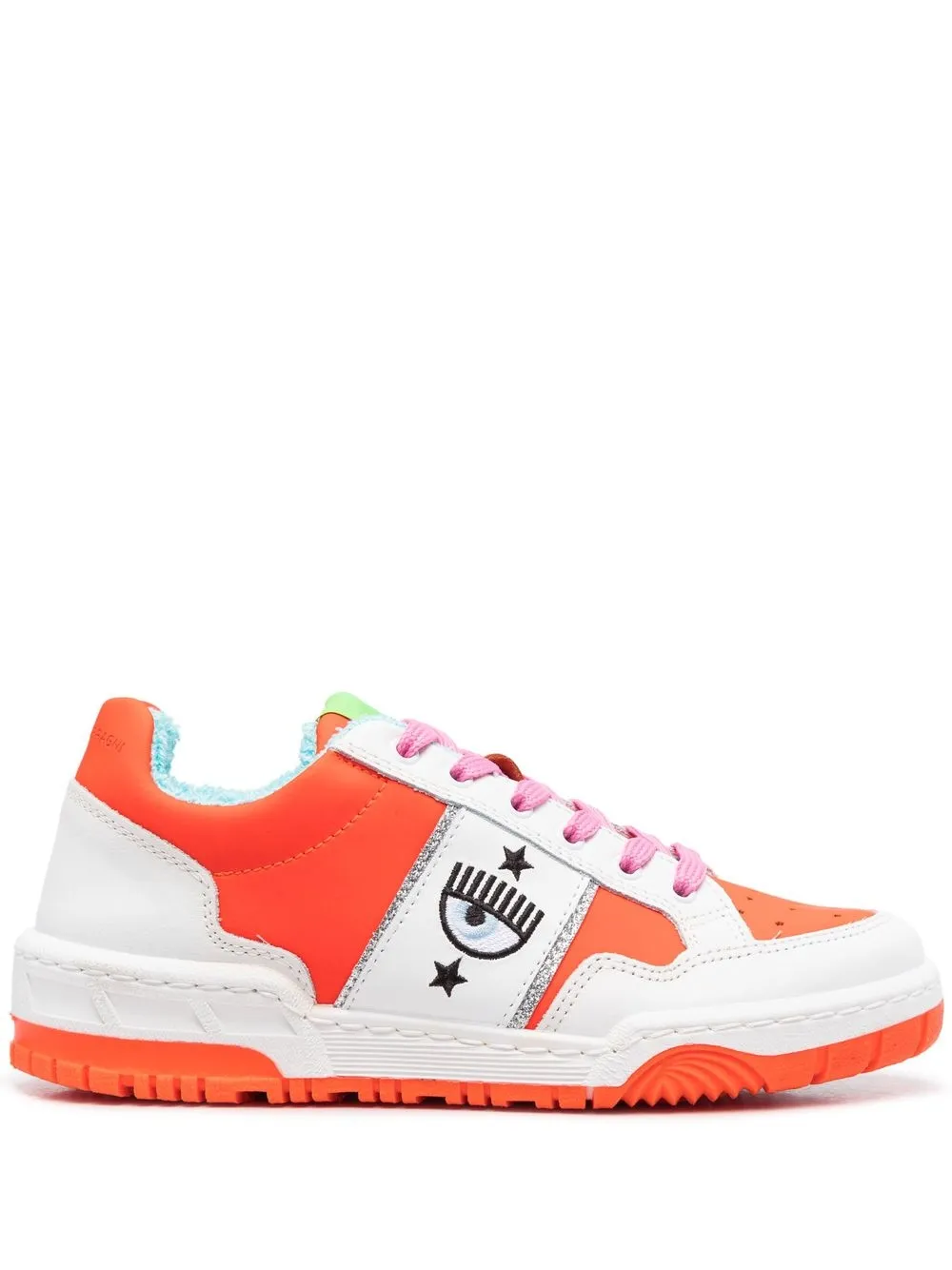 

Chiara Ferragni Cf1 panelled low-top sneakers - Orange