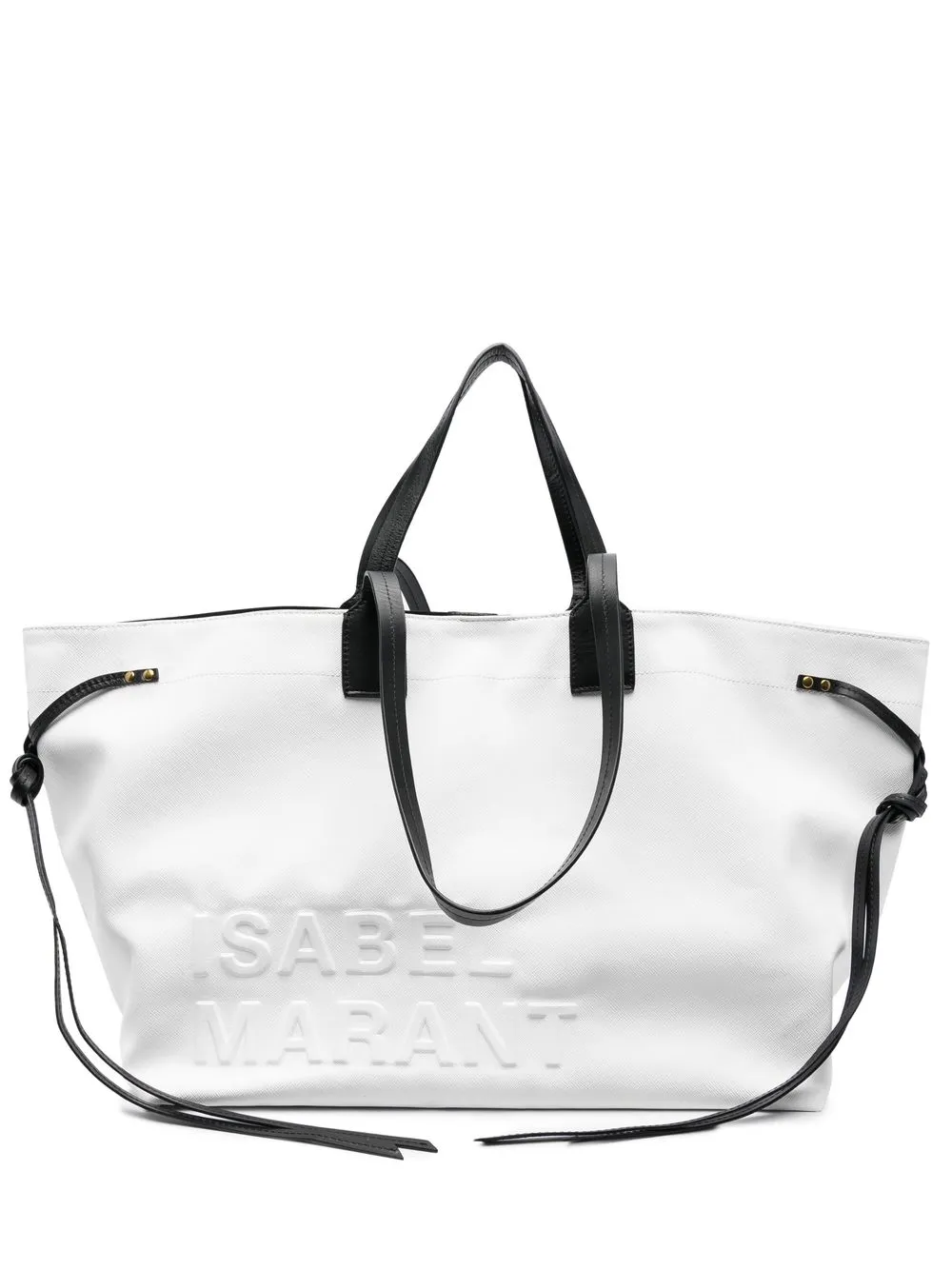 

Isabel Marant tote con logo en relieve - Blanco