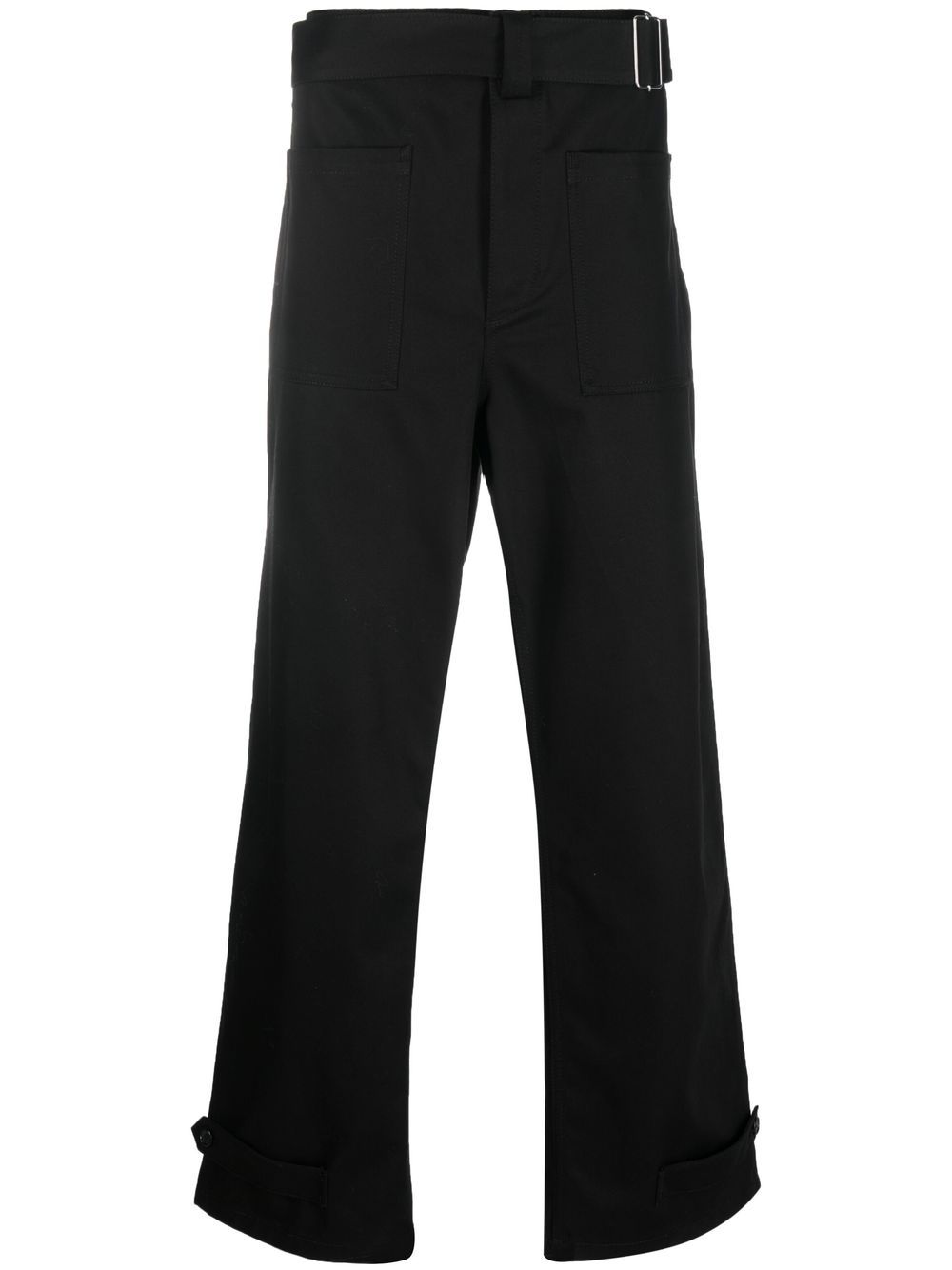 Alexander Mcqueen Buckled Four-pocket Straight Trousers In 黑色