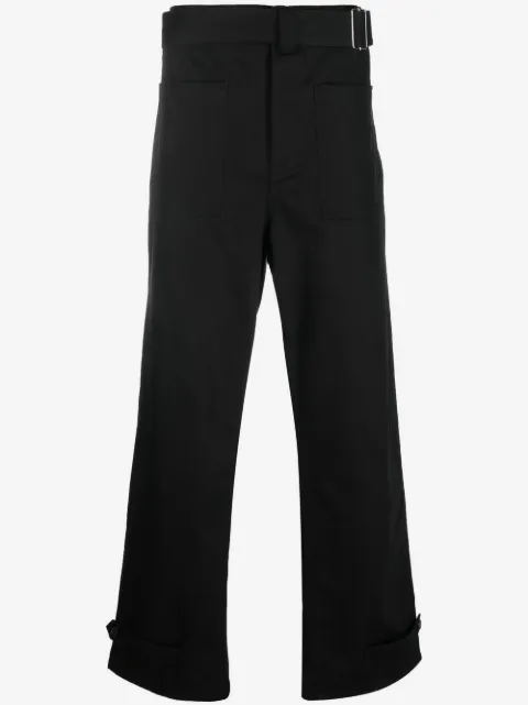 Alexander McQueen buckled four-pocket straight trousers 