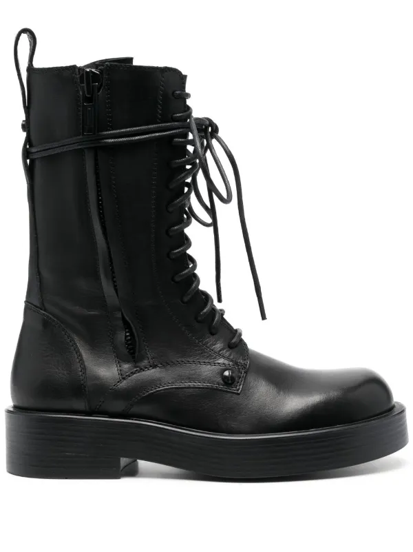 Ann Demeulemeester 40mm lace up leather boots women Calf Leather Calf Leather Rubber 35 Black