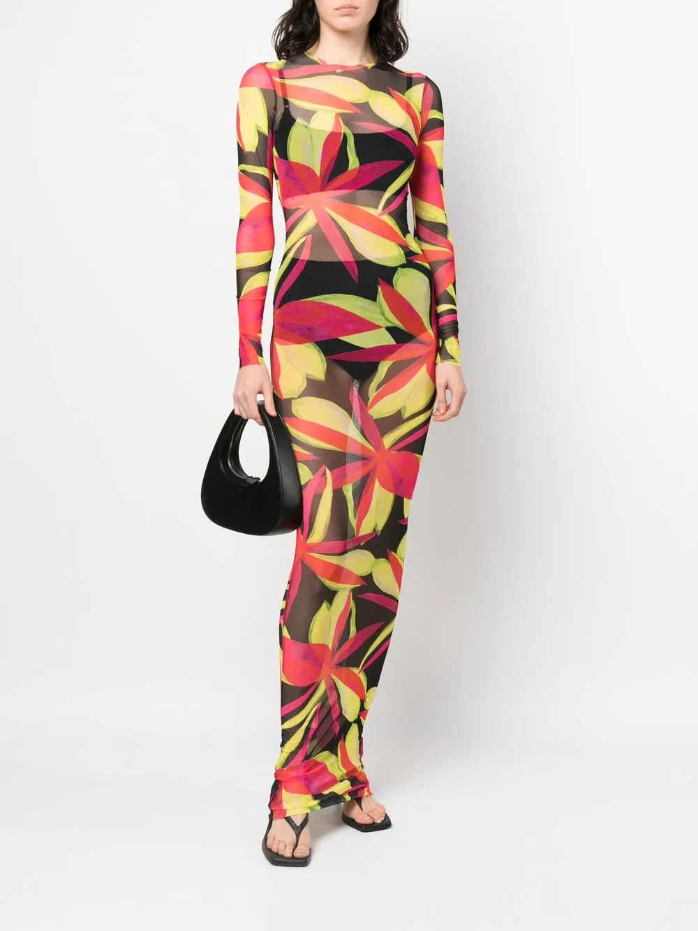 Louisa Ballou Jurk met grafische print - Roze
