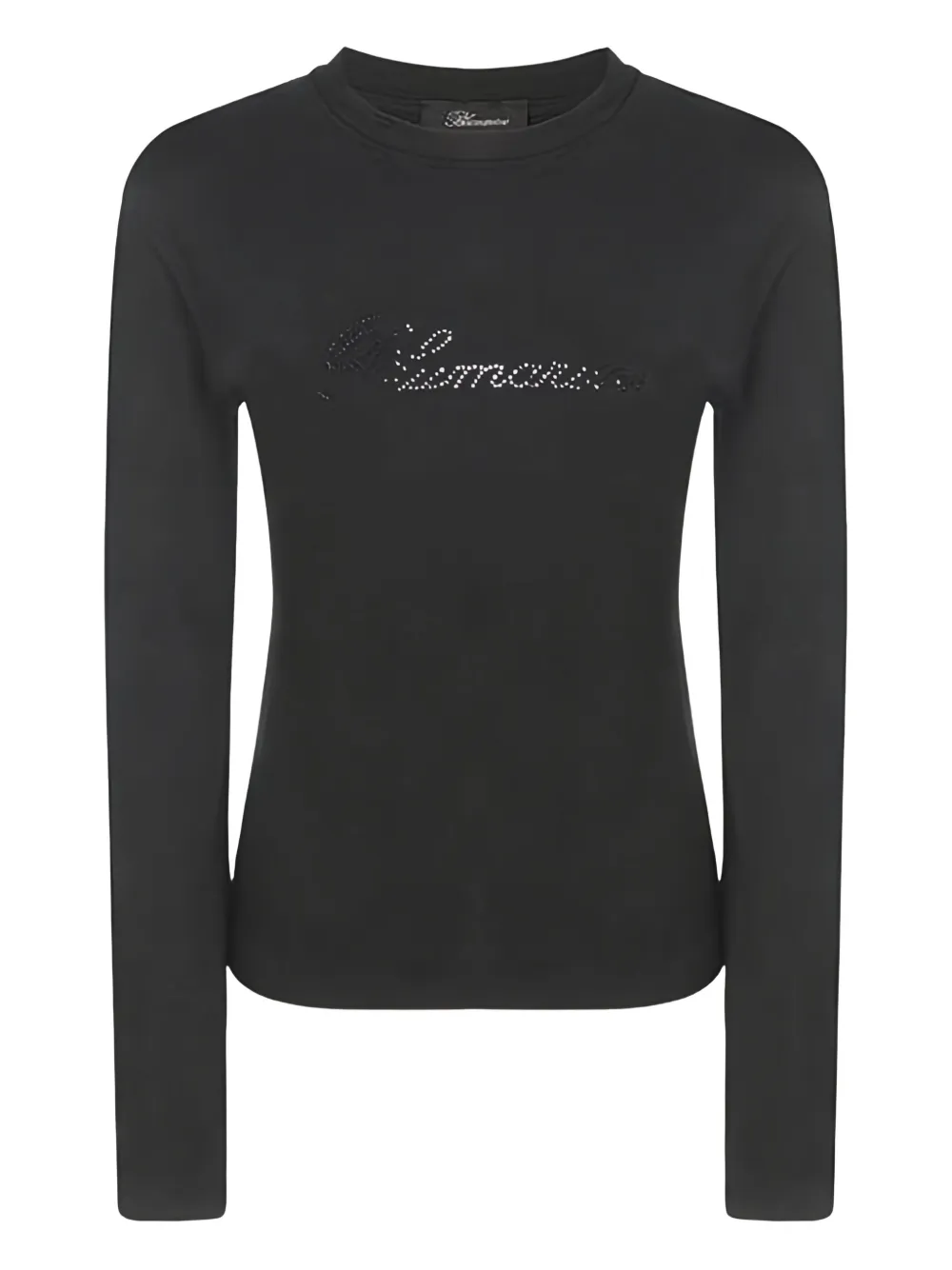 Blumarine embellished-logo T-shirt | Black | Image 1