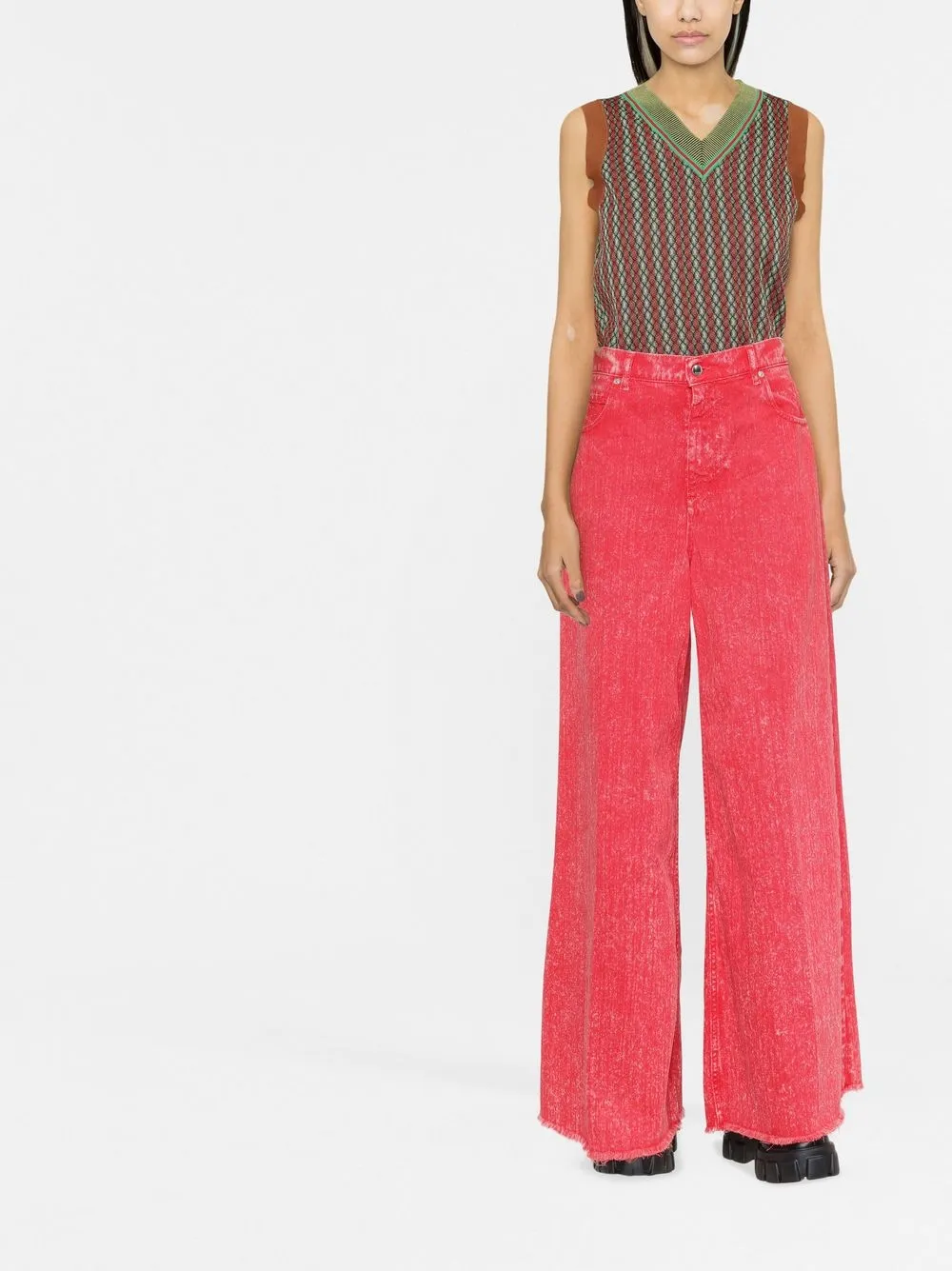 Marni Jeans met acid wassing - Roze