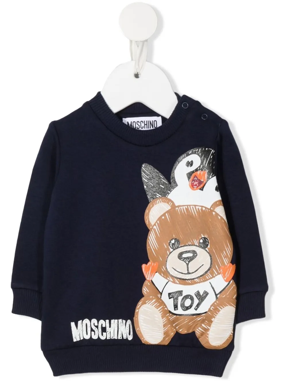 

Moschino Kids Teddy Bear cotton sweatshirt - Blue