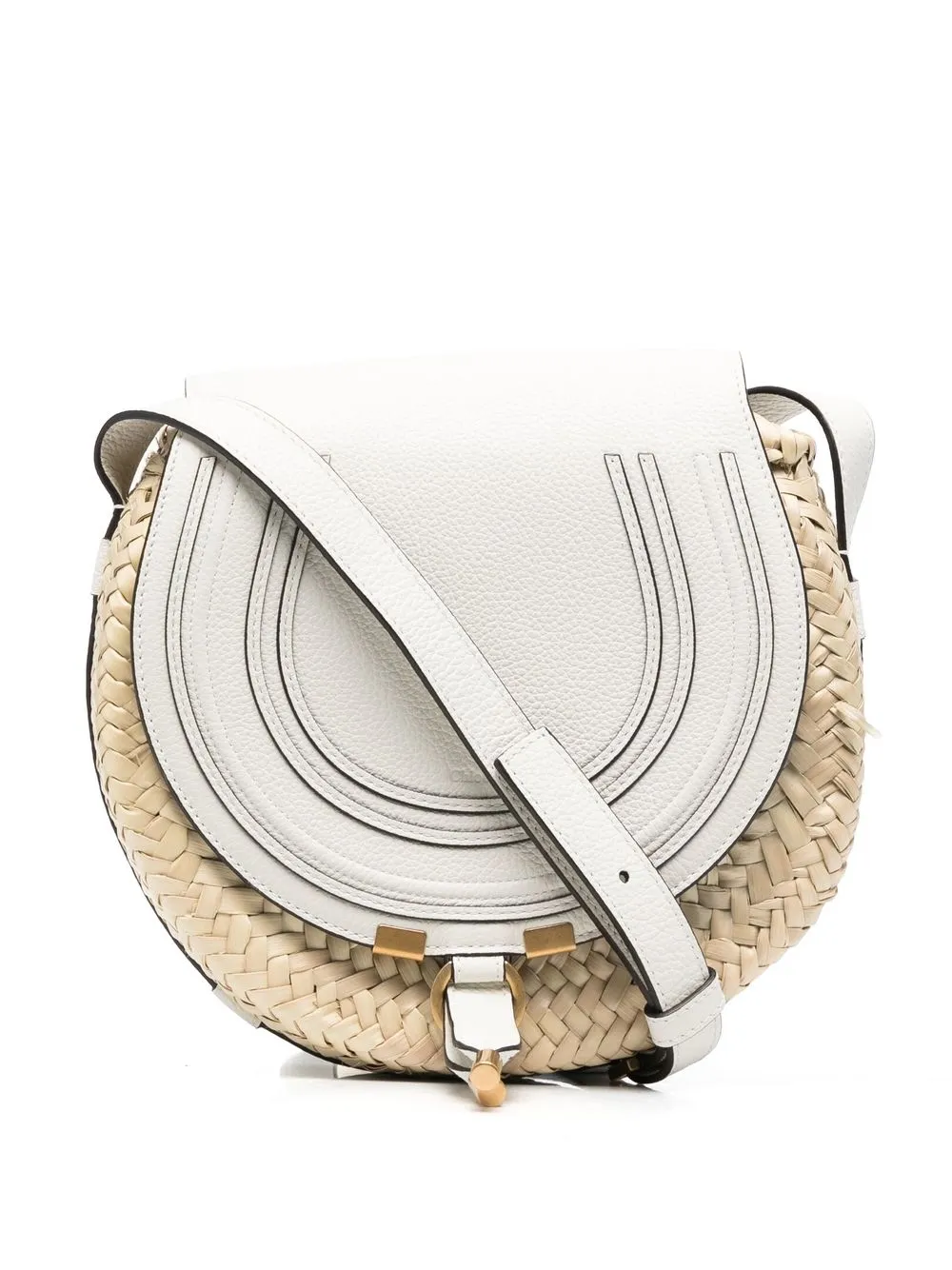 

Chloé bolsa de hombro Marcie mediana - Blanco