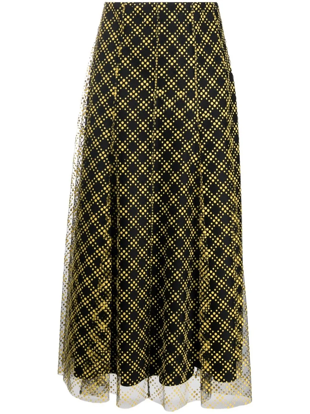 

Philosophy Di Lorenzo Serafini diamond-print high-waisted skirt - Black