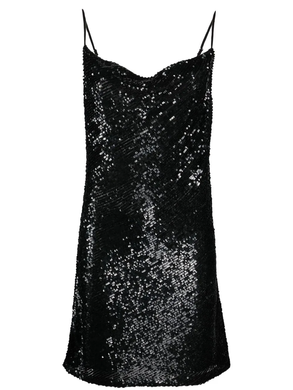 

P.A.R.O.S.H. vestido mini bordado con lentejuelas - Negro