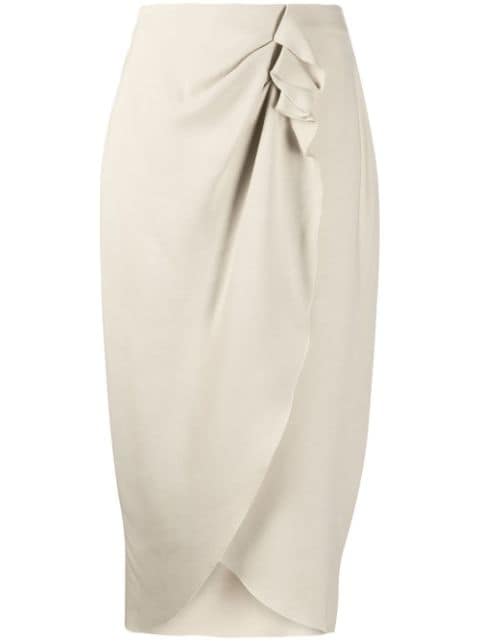 IRO draped-detail high-waisted Skirt - Farfetch