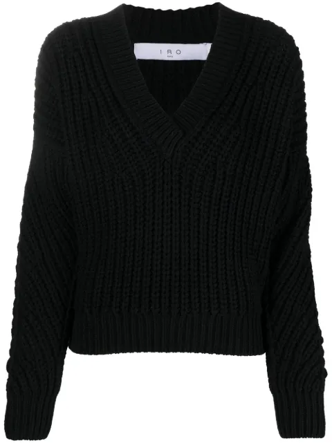 IRO chunky-knit V-neck jumper