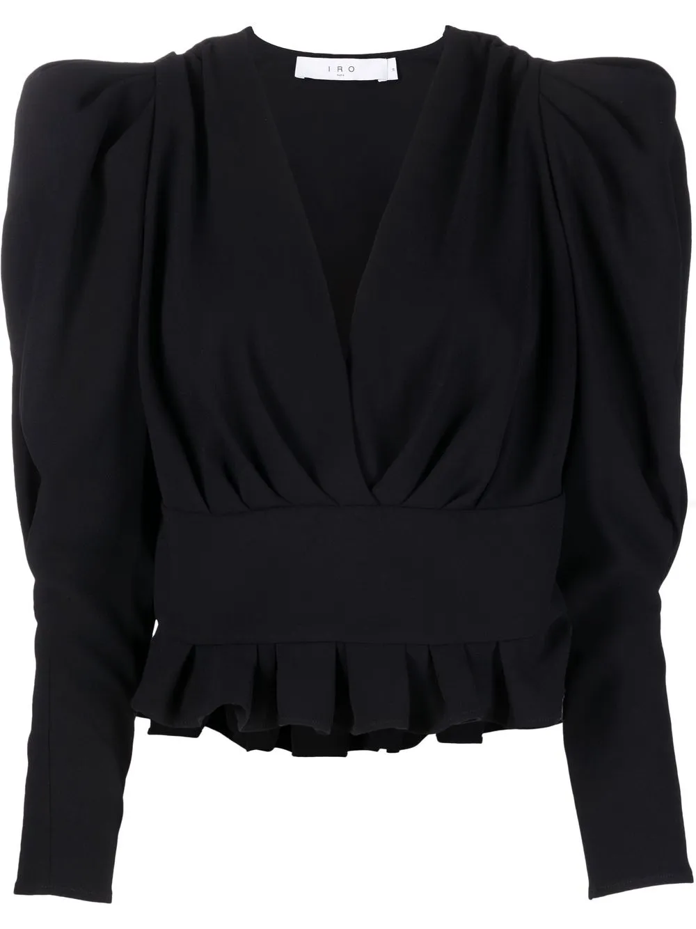 

IRO blusa con cuello fruncido - Negro