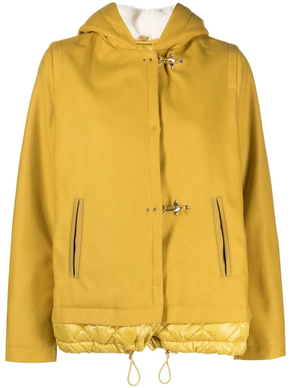 

Fay wool-blend hooded jacket - Yellow