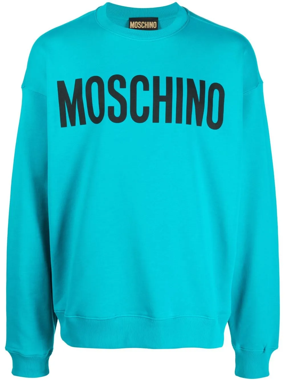 

Moschino sudadera con logo estampado - Azul