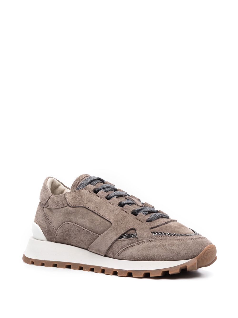 Brunello Cucinelli suede-panel lace-up Sneaker - Farfetch