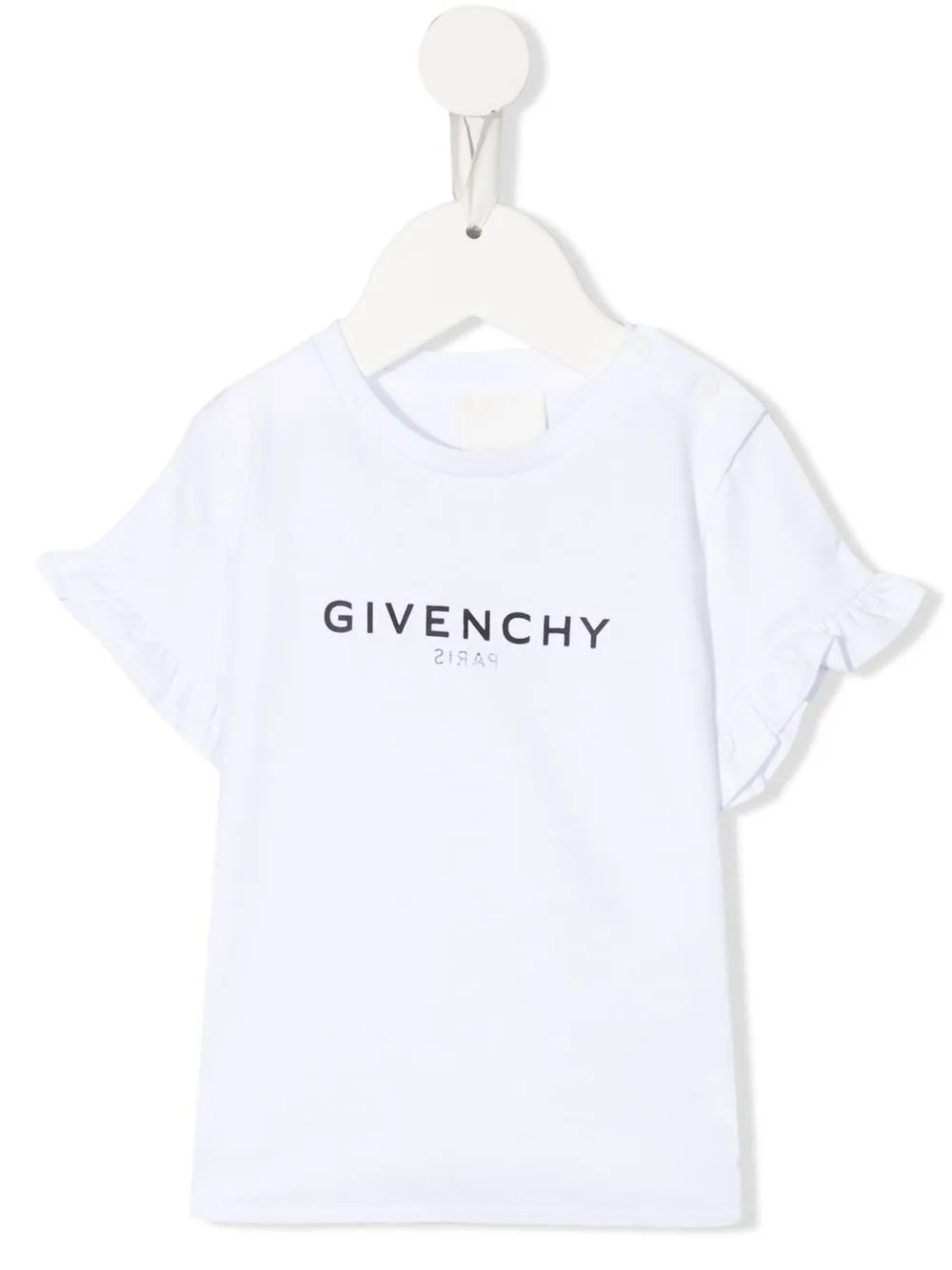 

Givenchy Kids logo-print ruffled cotton T-shirt - White