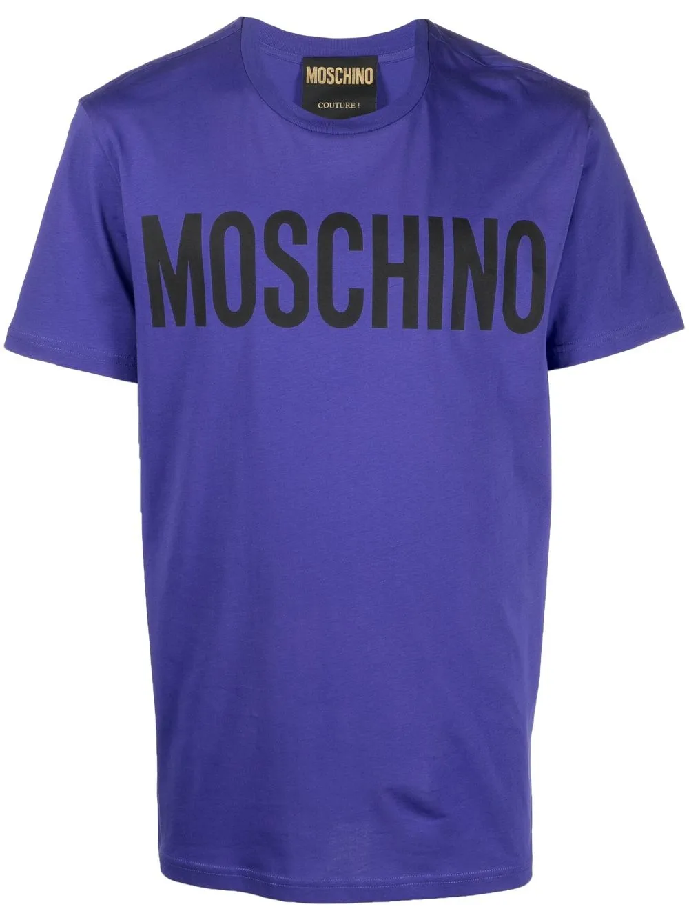 

Moschino playera con cuello redondo y logo - Morado