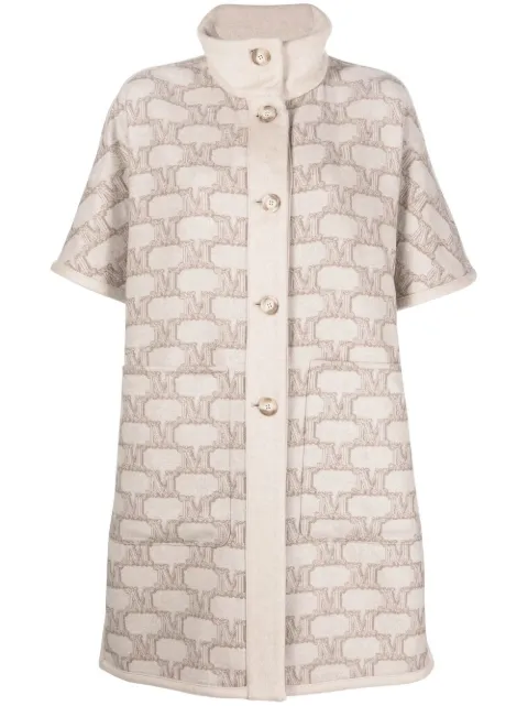 Max Mara Enica reversible monogram-pattern coat