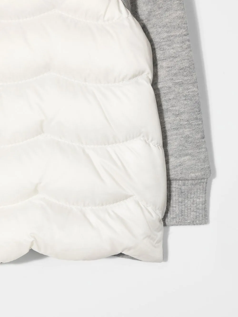  Moncler Enfant Logo-patch Quilted Hooded Jacket - Grey 