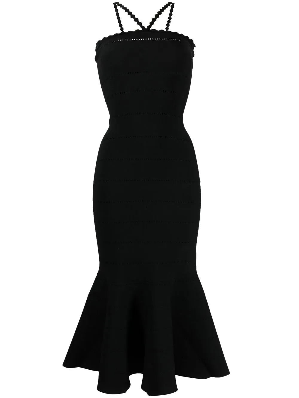 

Victoria Beckham ruffle-hem mid-length dress - Black