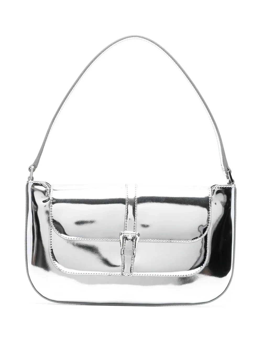 

BY FAR metallic-finish shoulder bag - Silver