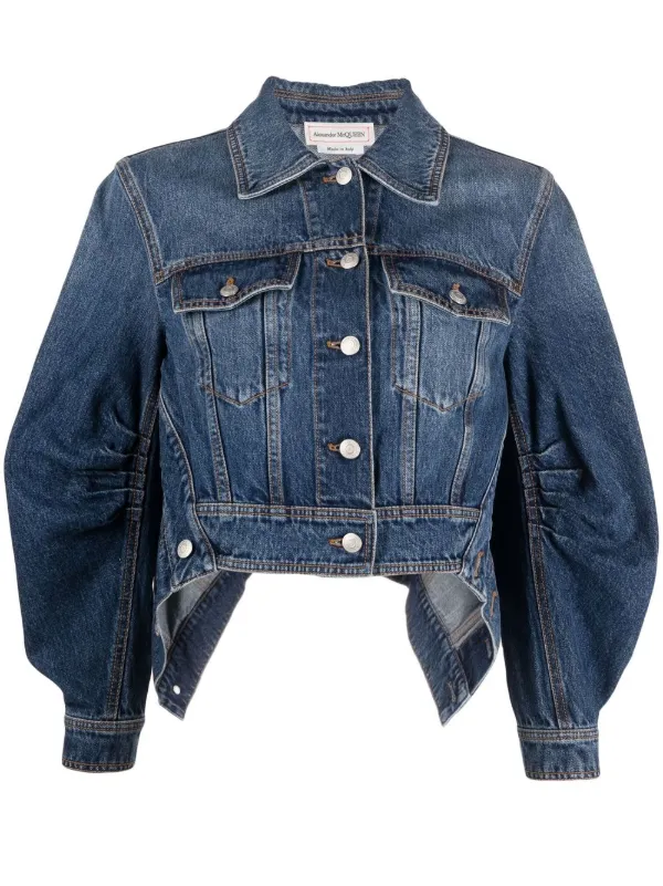 Alexander McQueen Cocoon Sleeve Denim Jacket - Farfetch